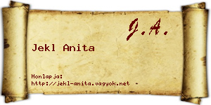 Jekl Anita névjegykártya